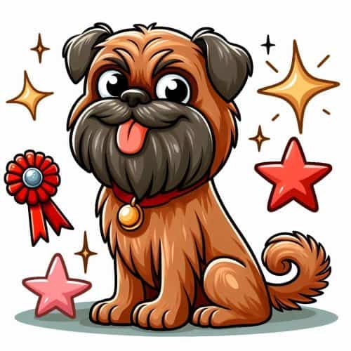 fun image of brussels griffon