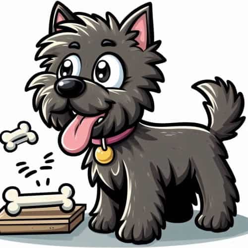 fun image of a cairn terrier