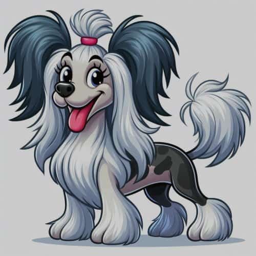fun image of chinese crested dog