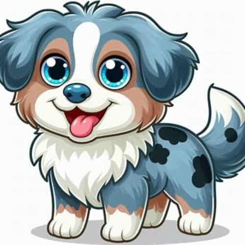 fun image of a toy australian shepherd