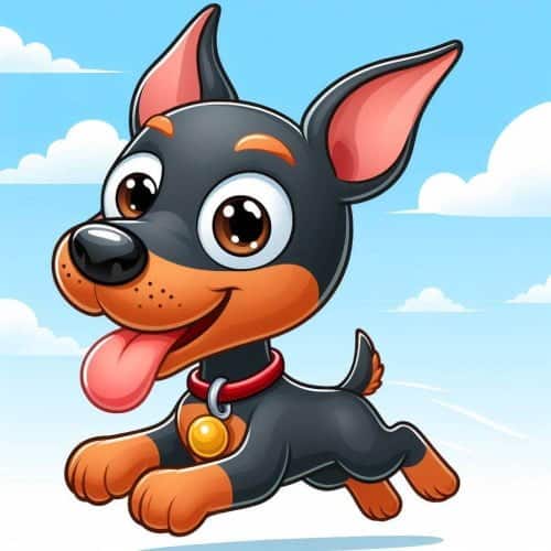 fun image of toy manchester terrier