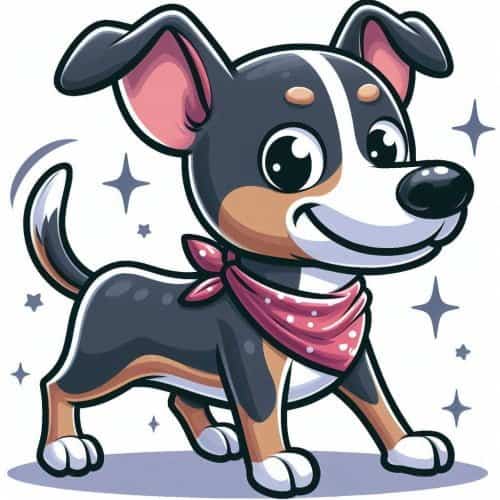 fun image of a toy rat terrier